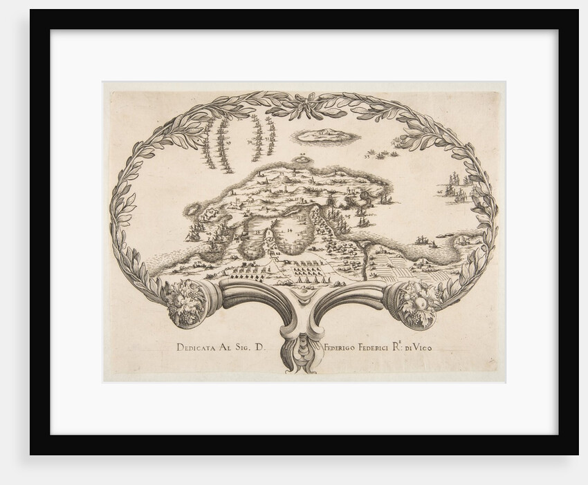 Topographic Plan in the Shape of a Fan by Unknown