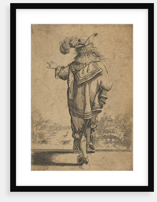 Gentleman Seen from the Back Indicating a Landscape, after 1629 by Unknown