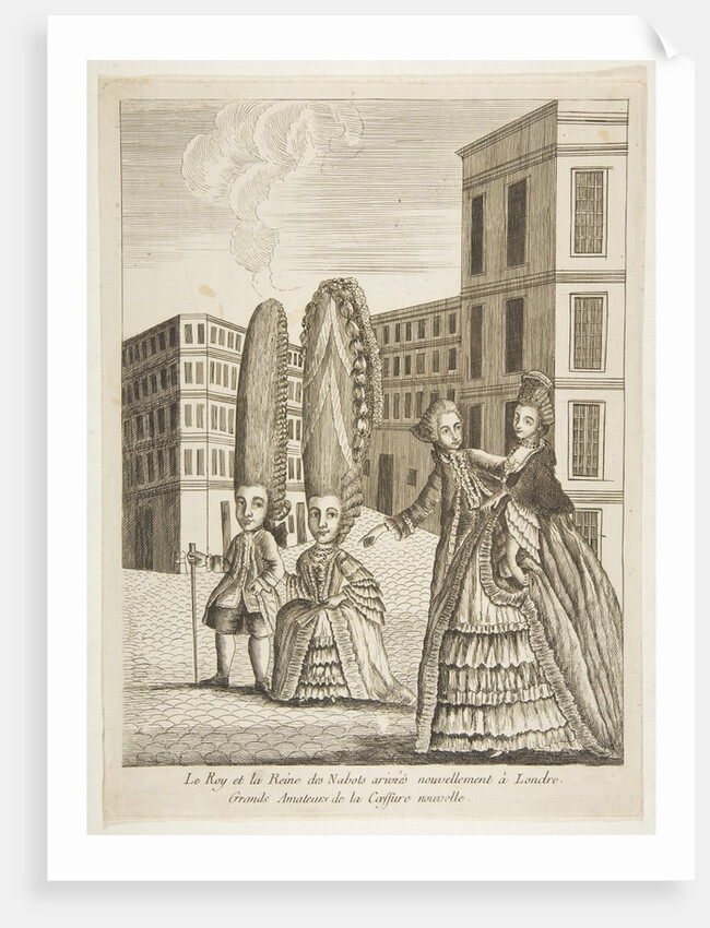 Le Roy et la Reine des Nabots arrivés nouvellement à Londre. Grands amateurs de la…, 18th century by Unknown
