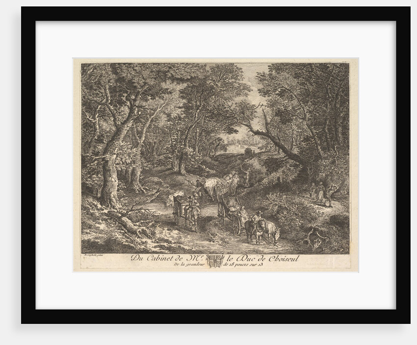 Carts on a Path through the Woods after a painting in the collection of the Duc de Choiseul, 1771 by Unknown