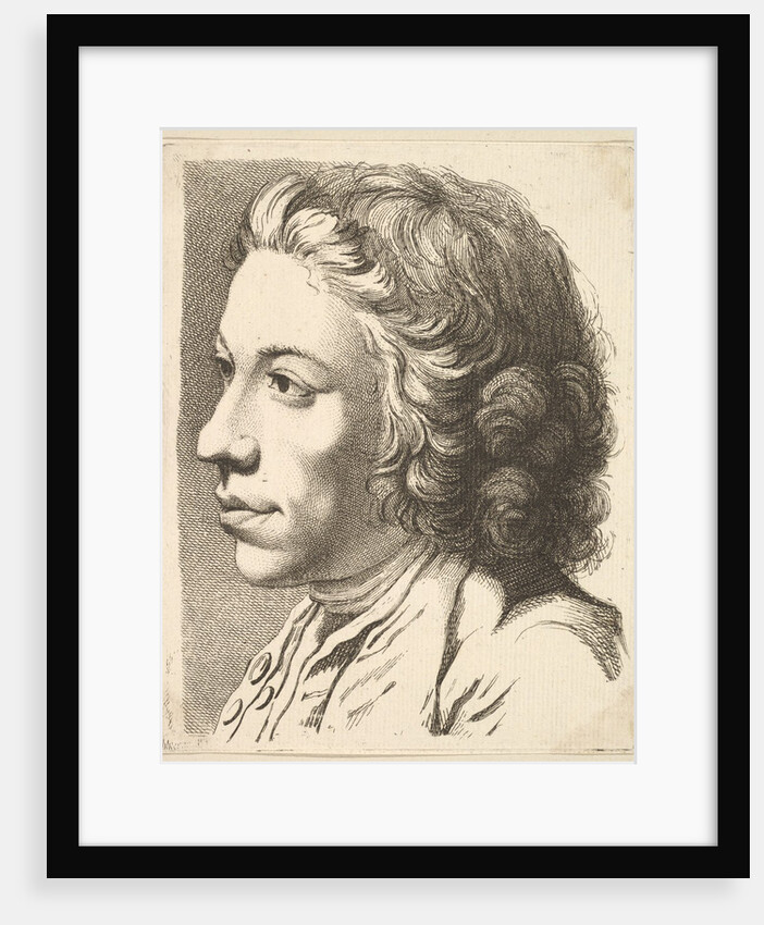Head of a Man in Profile, from Livre de Têtes Gravées d'apres F. Boucher et Autres…, 18th century by Unknown