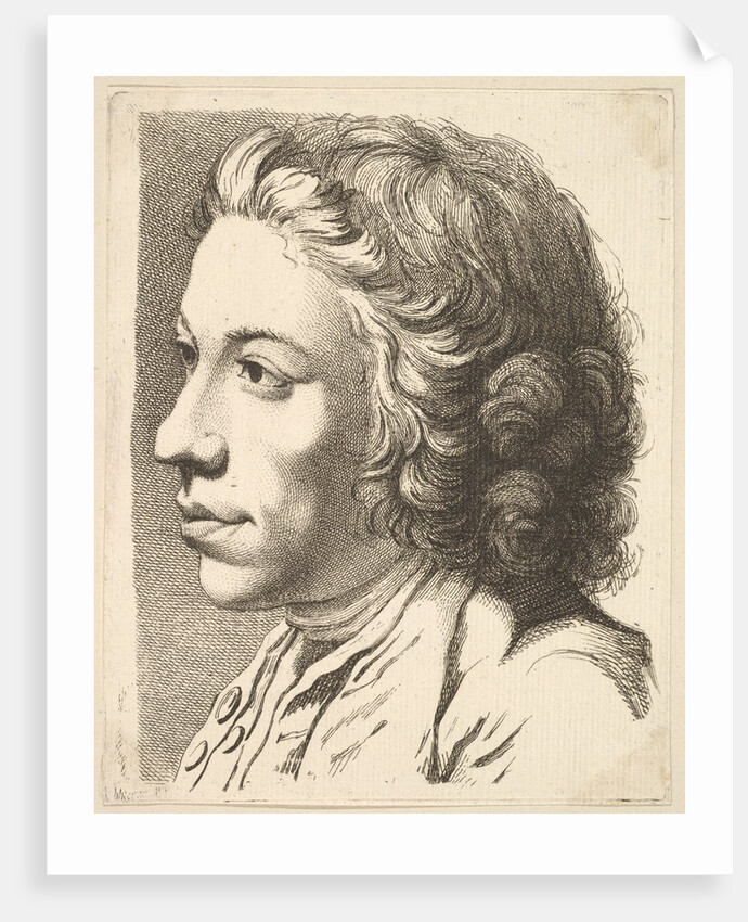 Head of a Man in Profile, from Livre de Têtes Gravées d'apres F. Boucher et Autres…, 18th century by Unknown