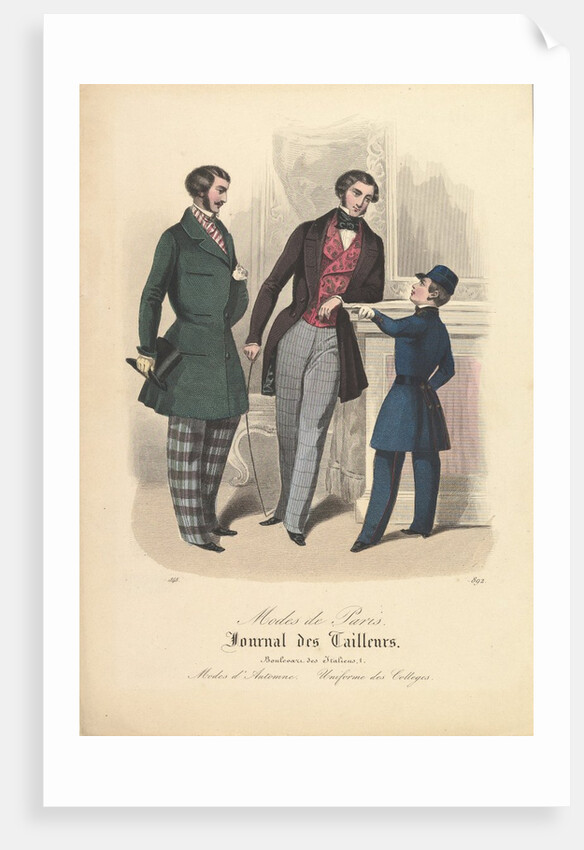 892 from Modes de Paris, Journal des Tailleurs, 1848 by Unknown