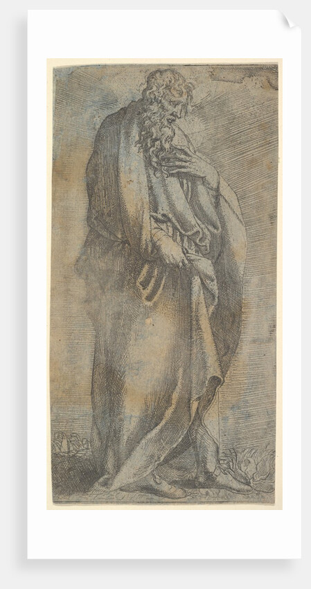 Heavily draped male Figure, 16th century by Unknown