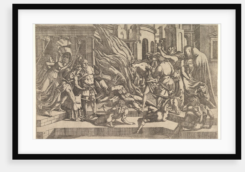 Burning of a corpse, ca. 1543 by Antonio Fantuzzi