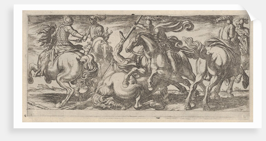 Six Cavalrymen in Combat, from Battle Scenes I, ca. 1590-1630 by Antonio Tempesta