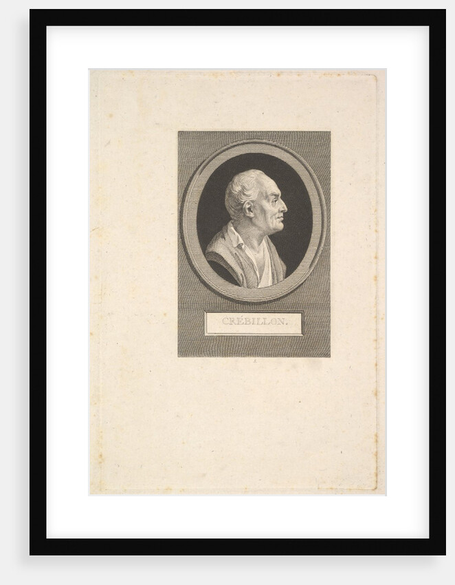Portrait of Prosper Jolyot de Crébillon, ca. 1802 by Augustin de Saint-Aubin