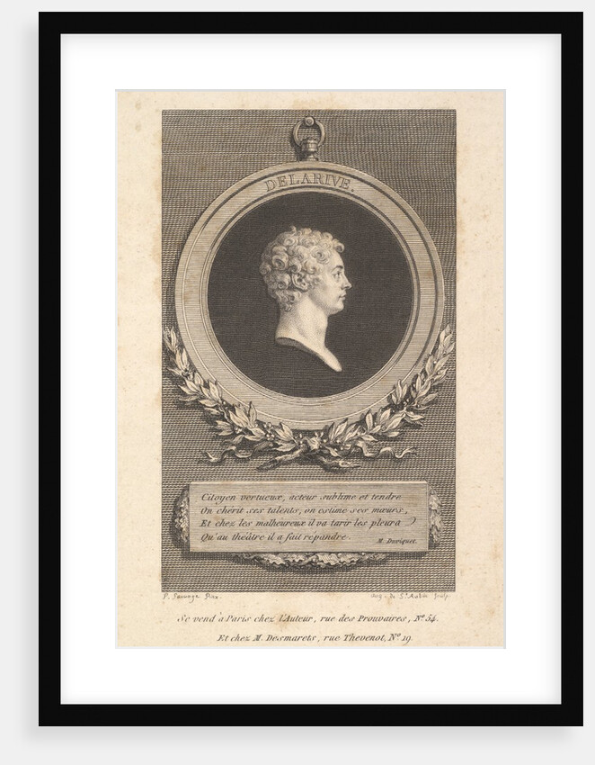Portrait of De Larive, 1785 by Augustin de Saint-Aubin