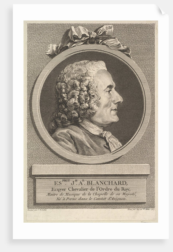 Portrait of Esprit-Joseph-Antoine Blanchard, 1767 by Augustin de Saint-Aubin