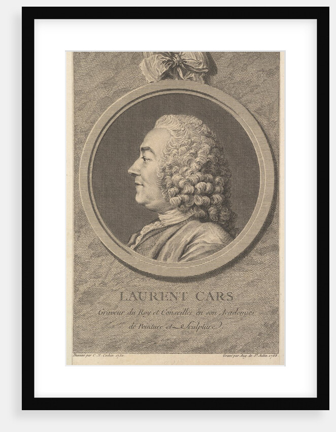 Portrait of Laurent Cars, 1768 by Augustin de Saint-Aubin
