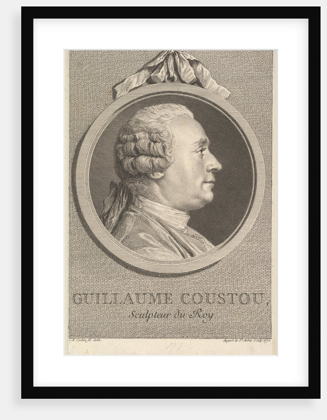 Portrait of Guillaume Coustou, 1770 by Augustin de Saint-Aubin