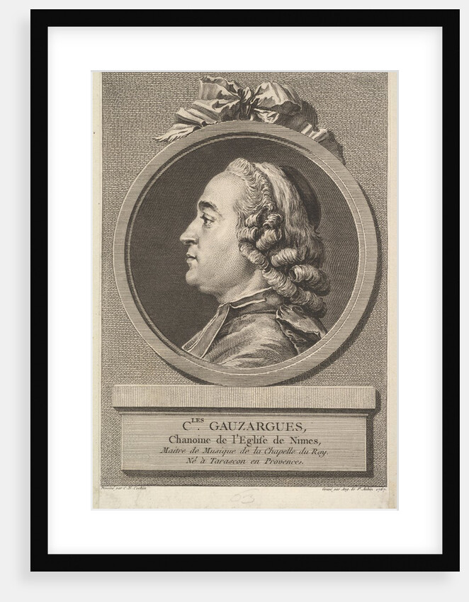 Portrait of Charles Gauzargues, 1767 by Augustin de Saint-Aubin