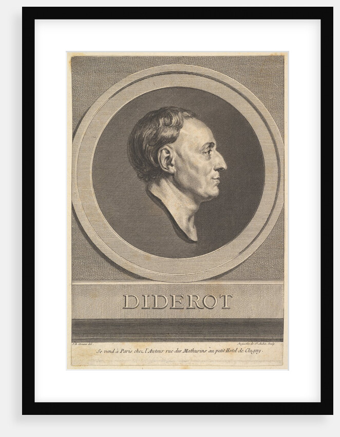 Portrait of Denis Diderot, 1766 by Augustin de Saint-Aubin