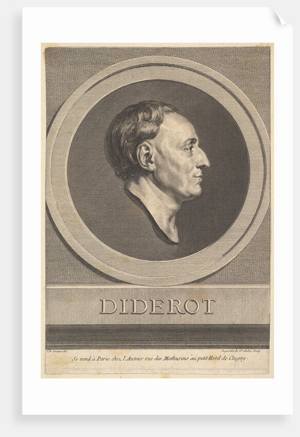 Portrait of Denis Diderot, 1766 by Augustin de Saint-Aubin