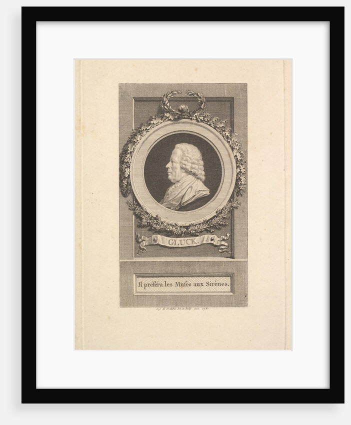 Portrait of Gluck, 1781 by Augustin de Saint-Aubin