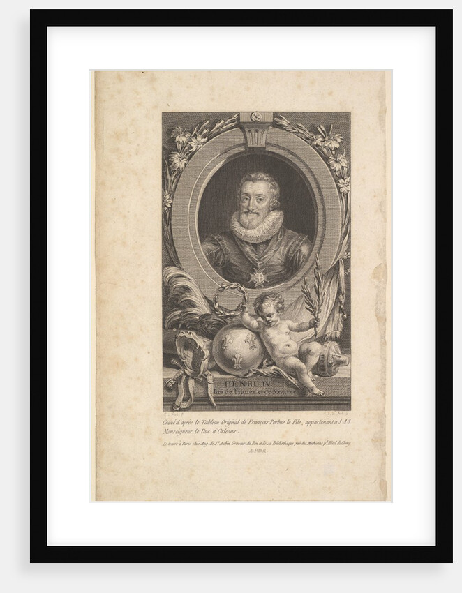 Portrait of Henri IV, 1777 by Augustin de Saint-Aubin