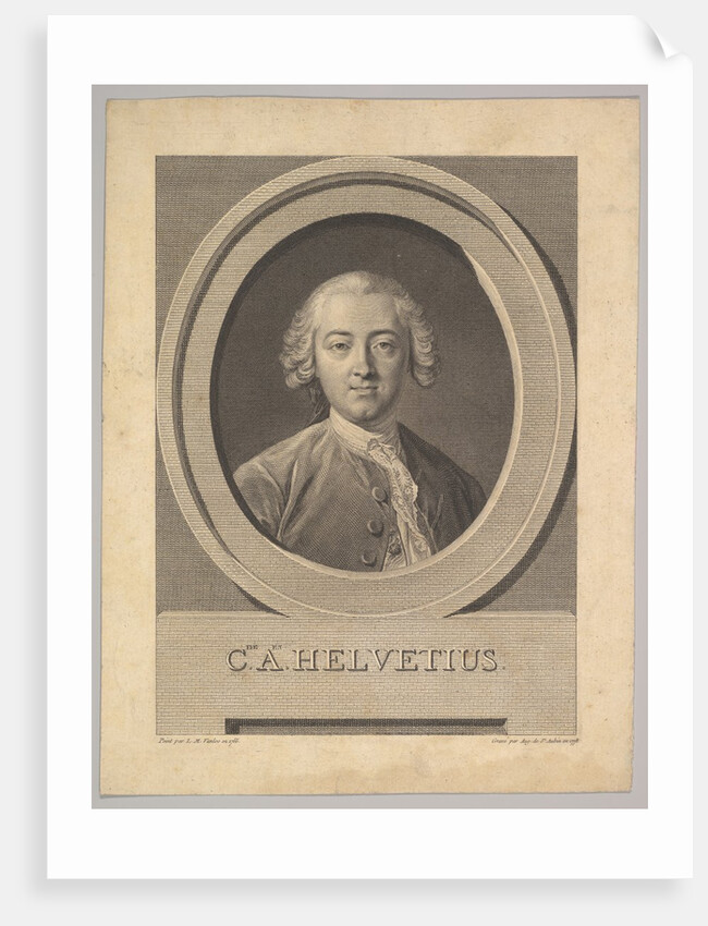 Portrait of Claude Adrien Helvétius, 1772 by Augustin de Saint-Aubin