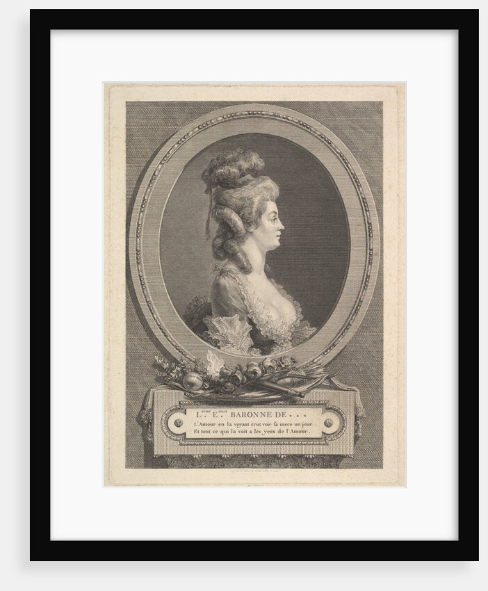 Portrait of Louise Émilie Baronne de ***, 1779 by Augustin de Saint-Aubin