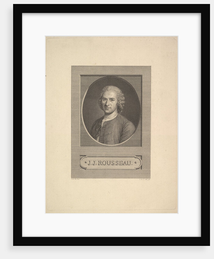 Portrait of Jean-Jacques Rousseau, 1777 by Augustin de Saint-Aubin