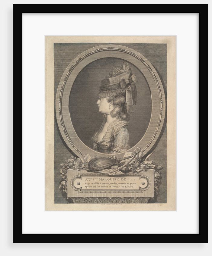 Portrait of Adrienne-Sophie Marquise de ***, 1779 by Augustin de Saint-Aubin