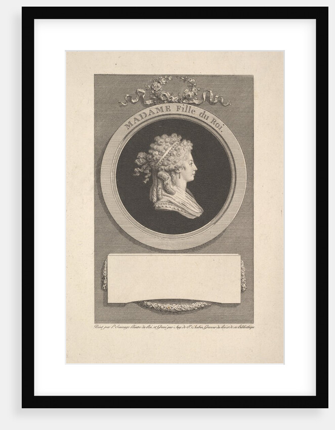 Portrait of Son Altesse Royale Madame, Duchesse d'Angoulême, Daughter of Louis XVI and Mar…, 1791 by Augustin de Saint-Aubin