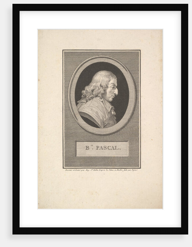Portrait of Blaise Pascal, 1802 by Augustin de Saint-Aubin