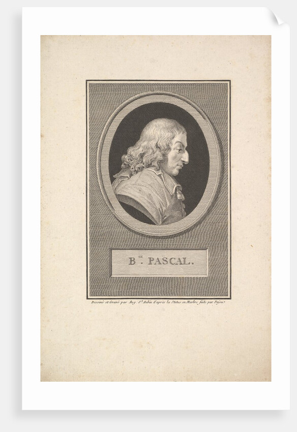 Portrait of Blaise Pascal, 1802 by Augustin de Saint-Aubin
