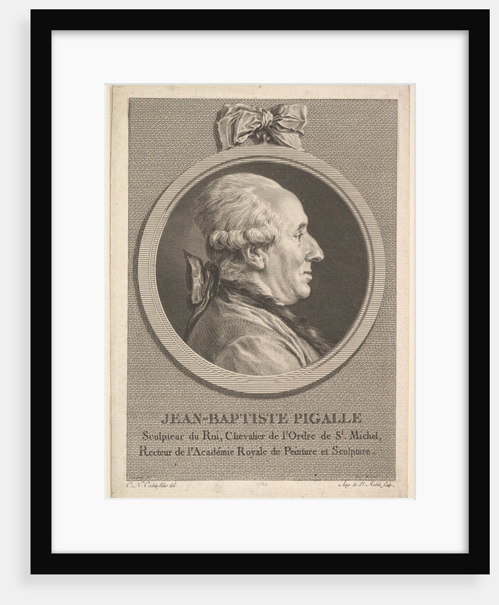 Portrait of Jean-Baptiste Pigalle, 1782 by Augustin de Saint-Aubin