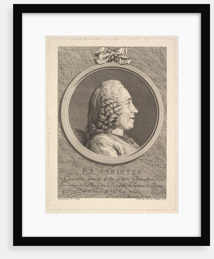 Portrait of Pierre-Jean Mariette, 1765 by Augustin de Saint-Aubin
