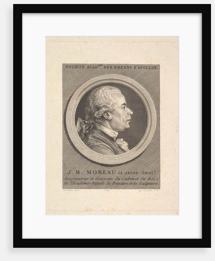 Portrait of Jean-Michel Moreau, 1787 by Augustin de Saint-Aubin