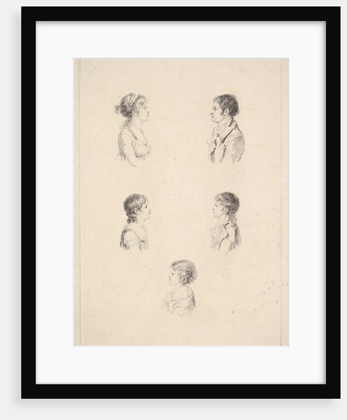 La Famille Renouard, 1801 by Augustin de Saint-Aubin