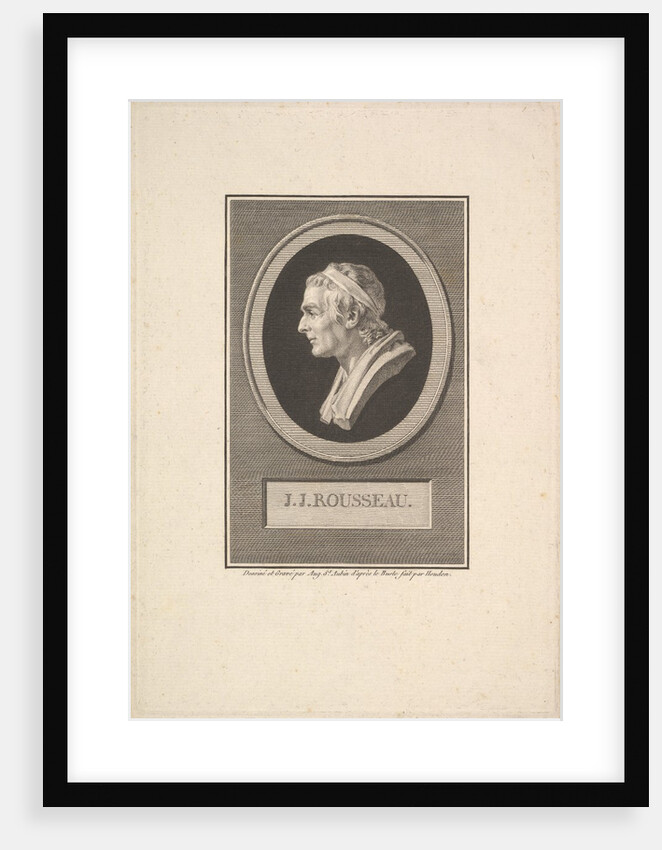Portrait of J. J. Rousseau, 1801 by Augustin de Saint-Aubin