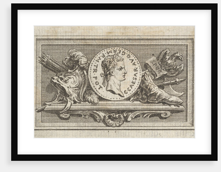 Medal with Portrait of Caligula in the 6th Book, from Tibère ou les six premi…, published in 1768 by Augustin de Saint-Aubin