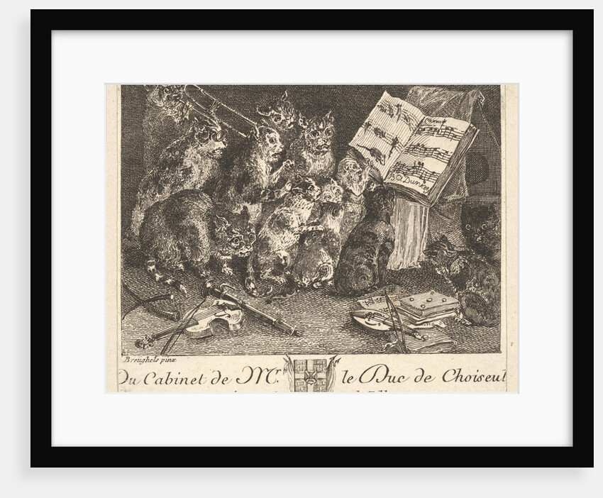 Concert of Cats, after the painting in the collection of the Duc de Choiseul, before 1771 by Balthasar Anton Dunker