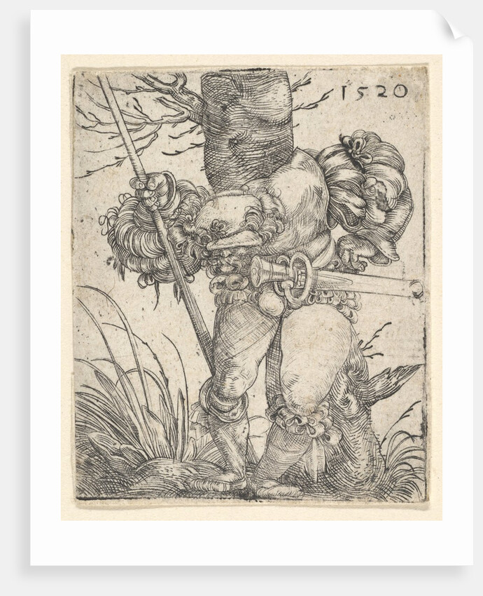 Footsoldier in front of a Tree, mid-17th century by Barthel Beham