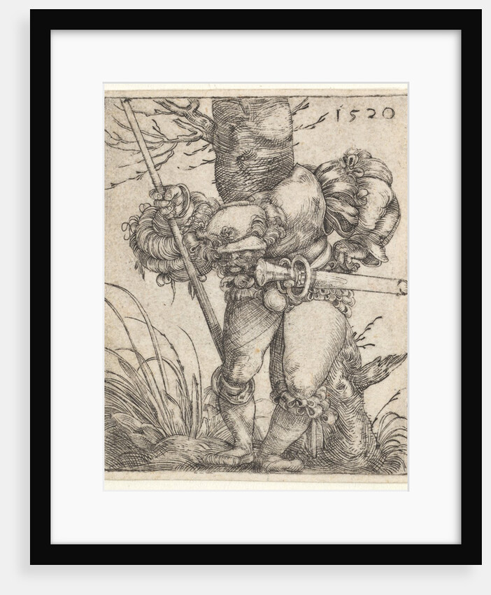 Bending Soldier Leaning against a Tree, 1520 by Barthel Beham