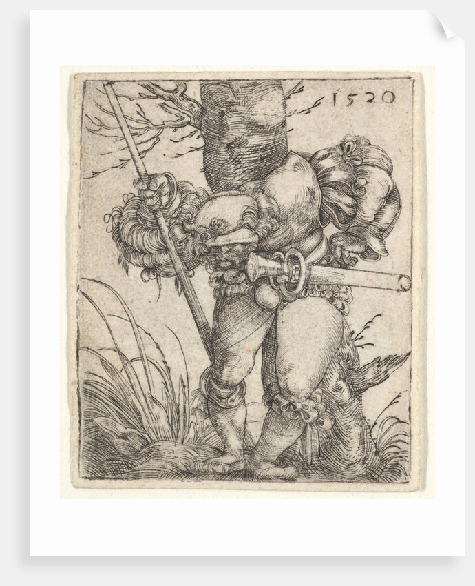 Bending Soldier Leaning against a Tree, 1520 by Barthel Beham