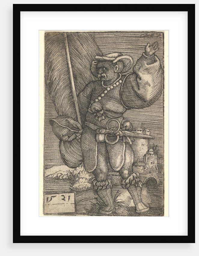Standard Bearer with Raised Left Hand, early 16th century by Barthel Beham