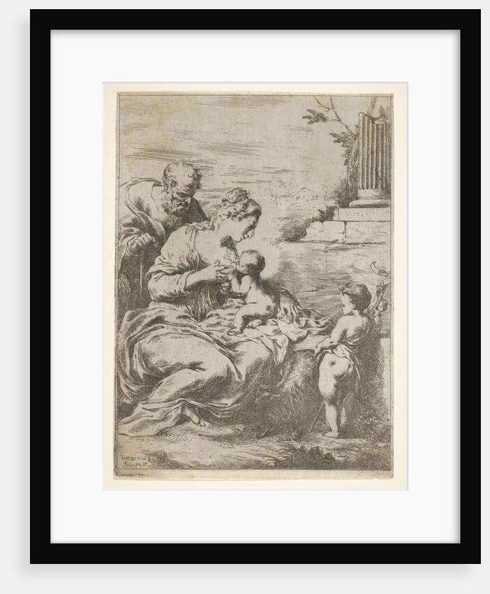 The Holy Family with the infant St John the Baptist at right, 1650-57 by Bartolomeo Biscaino