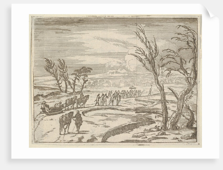 Francesco I d'Este, Despite his Discomfort, Displays his Piety While Traveling in the Snow…, 1659 by Bartolomeo Fenice