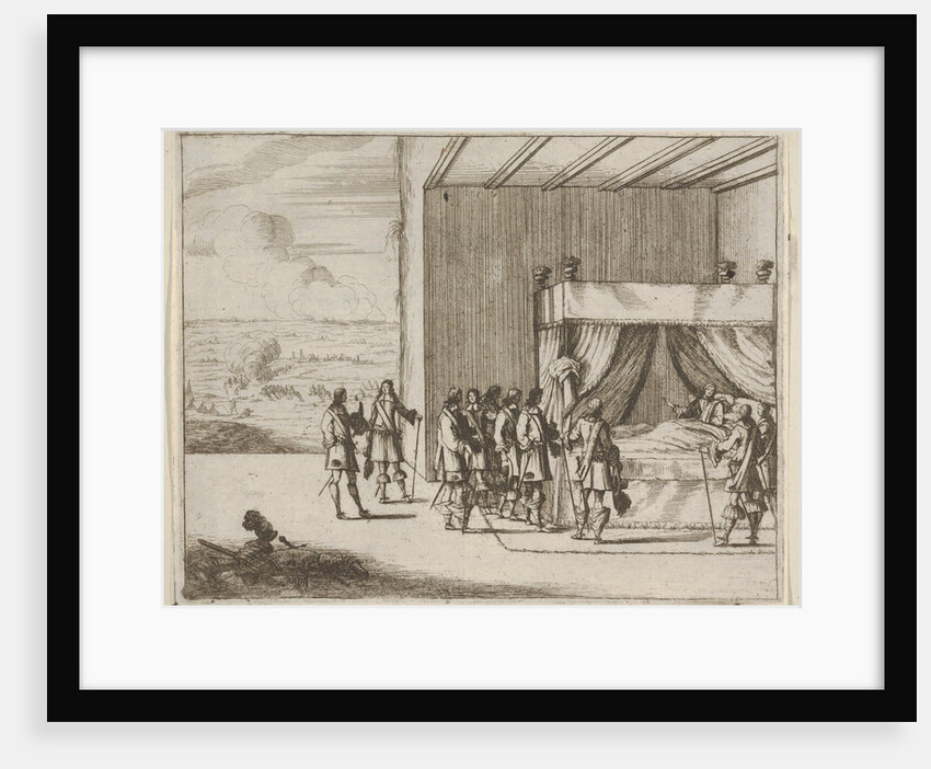 Francesco I d'Este, Wounded in Battle, Continues to Orchestrate the Seige of Pavia, from L…, 1659 by Bartolomeo Fenice