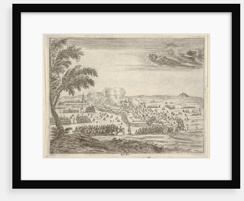 Francesco I d'Este Sets Out for the Seige of Cremona, Crosses the Trench Between Himself a…, 1659 by Bartolomeo Fenice