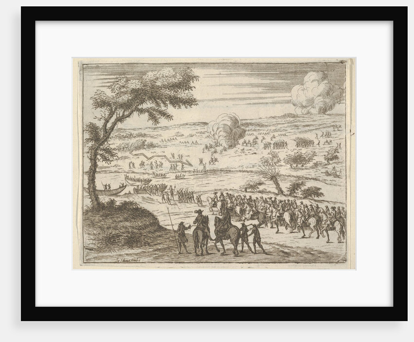 Francesco I d'Este Freely Crosses the Po and Takes Up his Sword Against Troops in the Viny…, 1659 by Bartolomeo Fenice/Jean Sauve