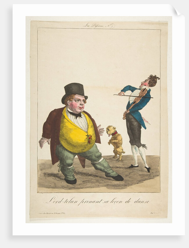 Lord-tolan prenant sa leçon de dance, La Passions, No. 7, 19th century by Basset