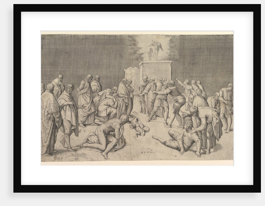 The Philistines Place the Ark of the Covenant in the Temple of Dagon, ca. 1540 by Battista Franco Veneziano