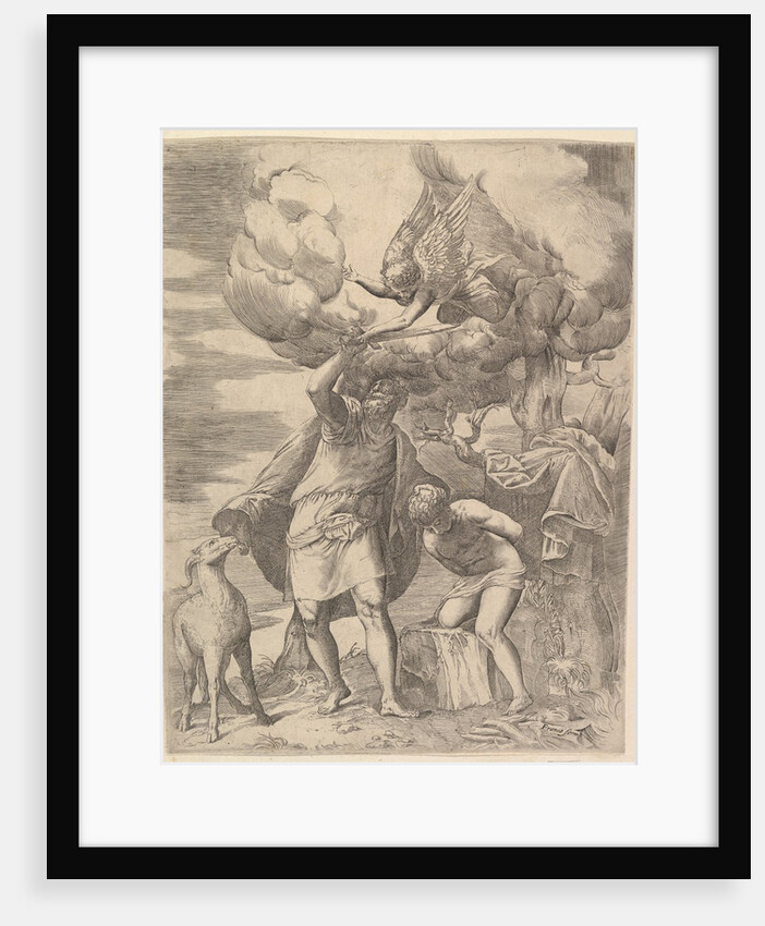 The Angel Staying the Arm of Abraham, After 1552 by Battista Franco Veneziano