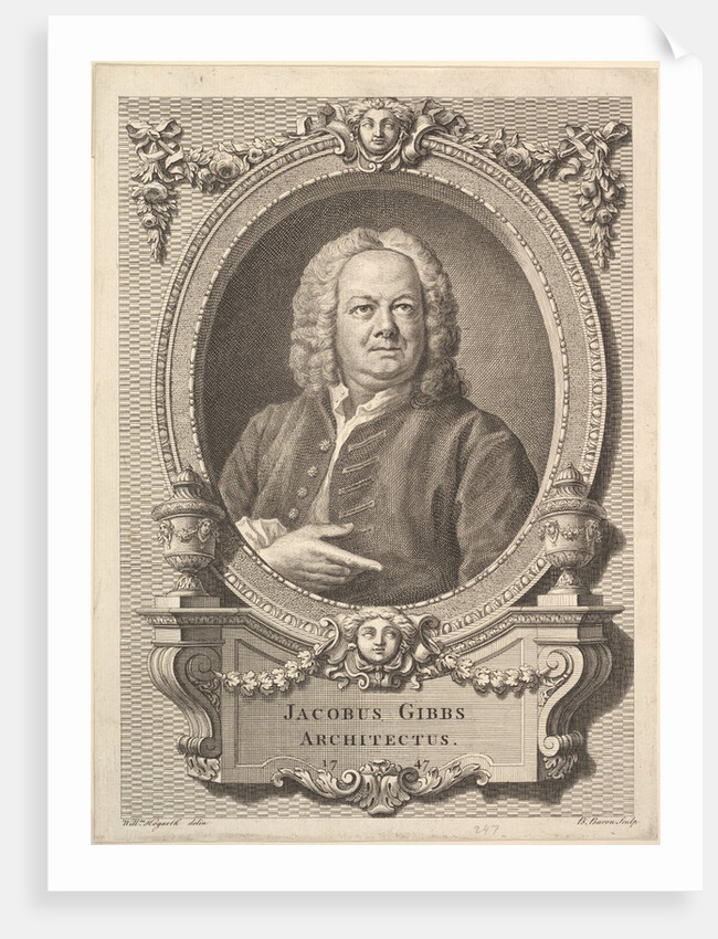 Jacobus Gibbs, Architectus, 1747 by Bernard Baron