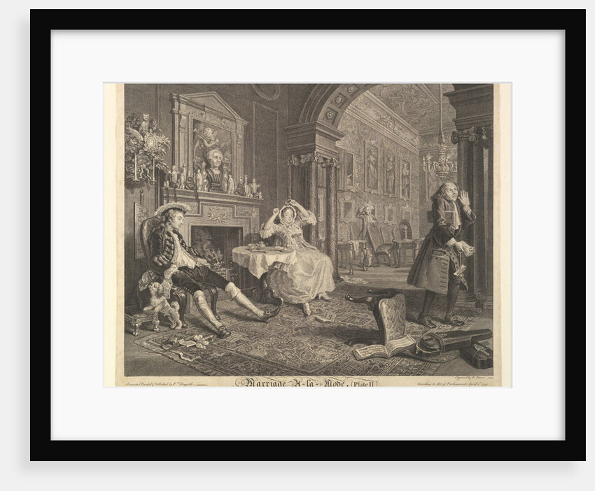 Marriage A-la-Mode, Plate II, April 1, 1745 by Bernard Baron