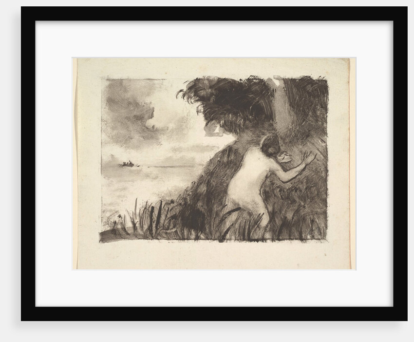 Bather Standing Among Grasses at the Shore, ca. 1894 by Camille Pissarro