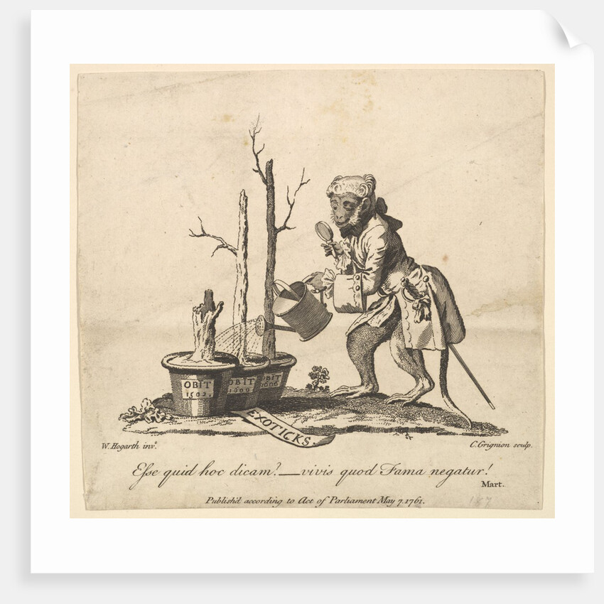 Tailpiece to the Catalogue of Pictures Exhibited in Spring Garden, May 7, 1761 by Charles Grignion